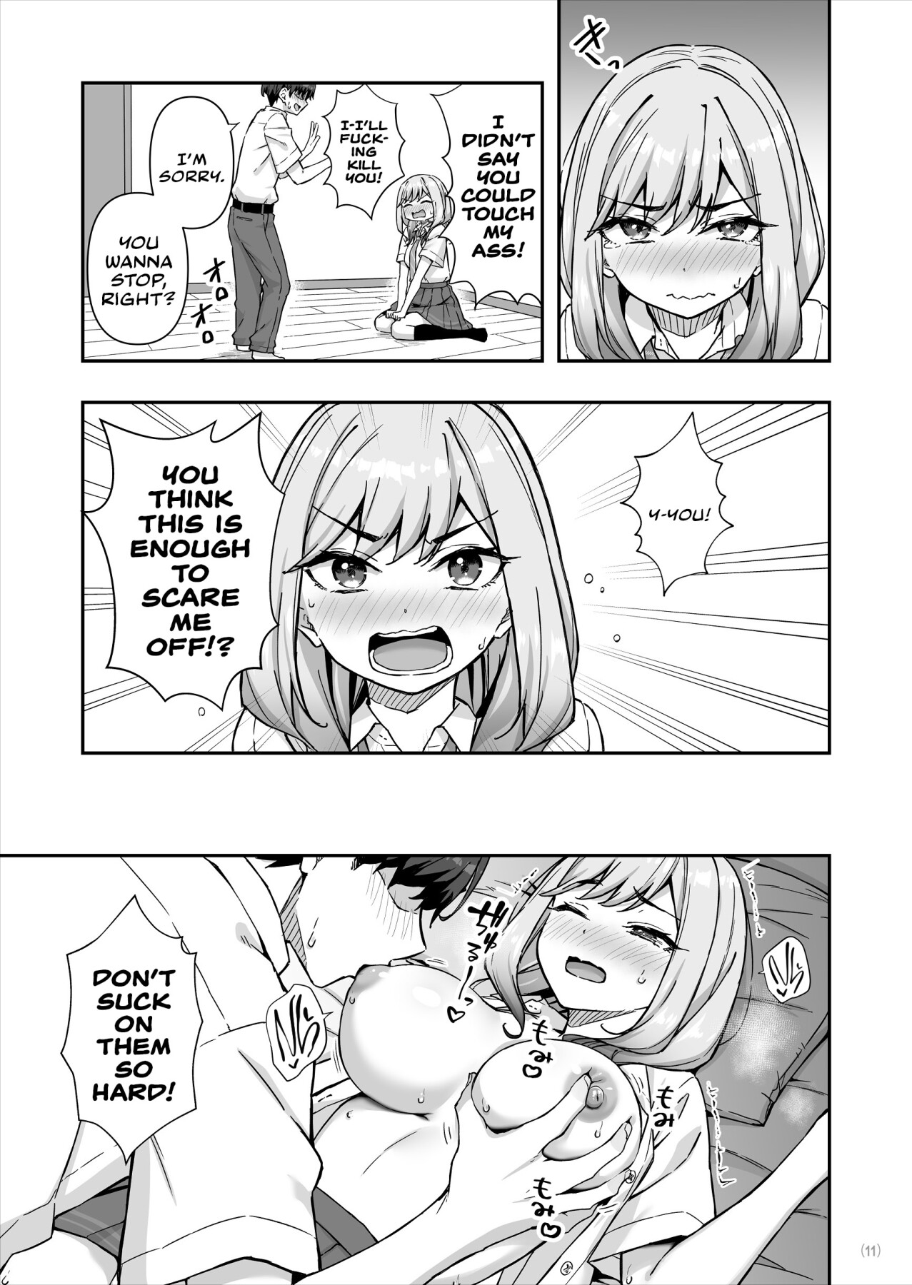 Hentai Manga Comic-The Delinquent Gyaru That I Fantasize About Found Out!-Read-12
